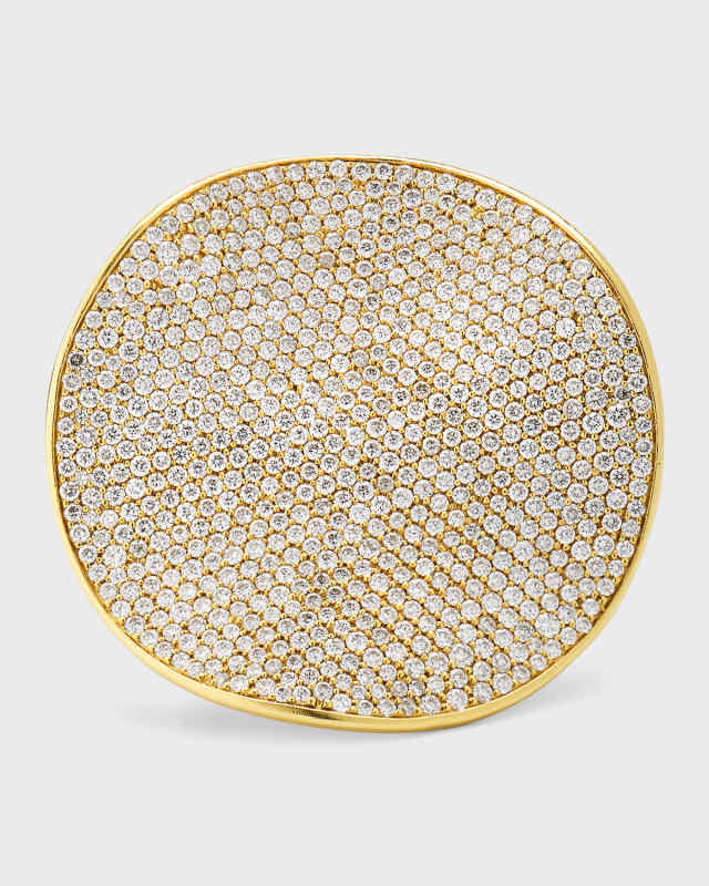 Stardust 18K Gold Floral Ring with Diamonds, Size